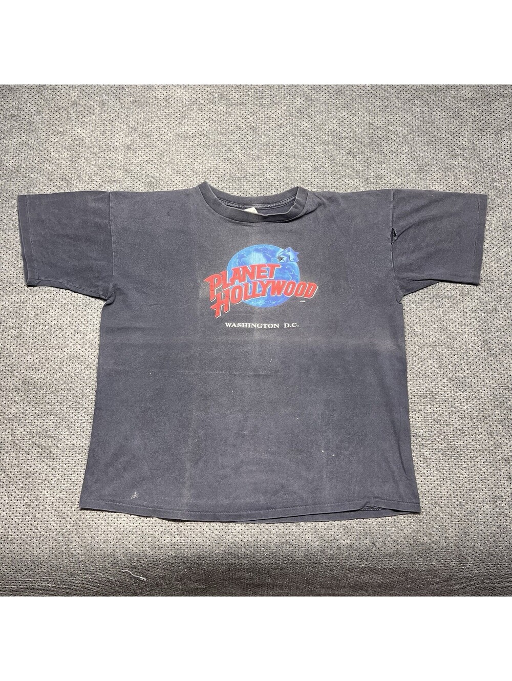 Vintage 1990S Planet Hollywood Washington Dc Promo T-Shirt XL Rare Men’s Black